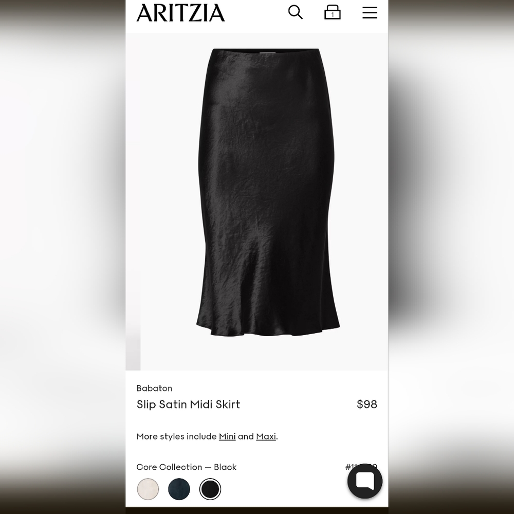 Wilfred Slip Satin Midi skirt